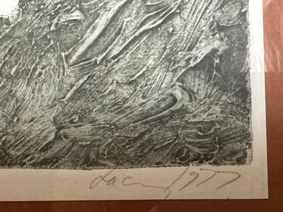 1977 Signed Embossed Print “Snowy Owl Alert” — Hand-Titled & Dated