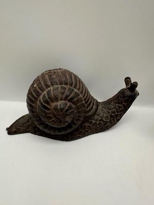 Pair of Decorative Cast Iron Figures — Fish & Snail