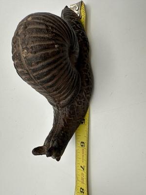 Pair of Decorative Cast Iron Figures — Fish & Snail