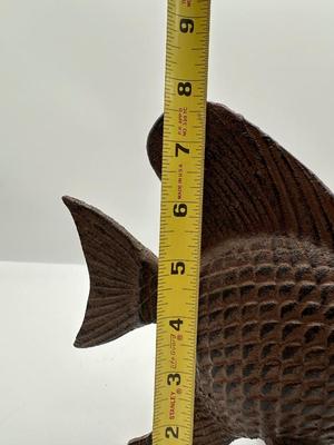 Pair of Decorative Cast Iron Figures — Fish & Snail