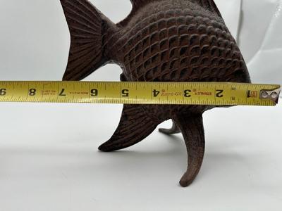 Pair of Decorative Cast Iron Figures — Fish & Snail