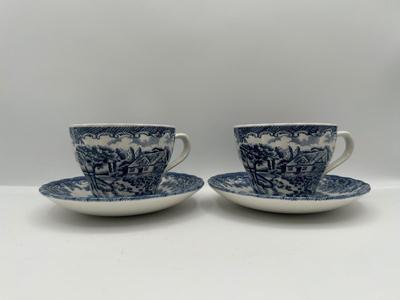 Churchill Blue & White Transferware Dishes