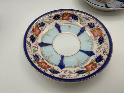 Occupied Japan Hand-Painted Porcelain Coffee Set — Bold China, Floral & Gold Trim