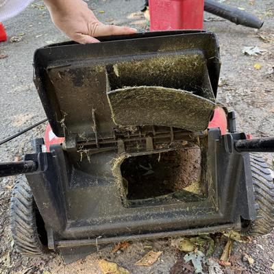 Troy-Built Mower & Hitachi Blower with Three Gas Cans
