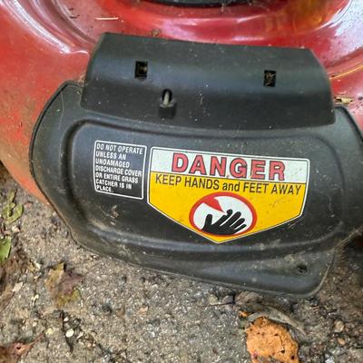 Troy-Built Mower & Hitachi Blower with Three Gas Cans