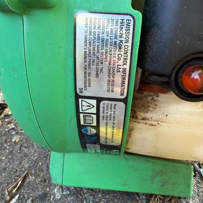 Troy-Built Mower & Hitachi Blower with Three Gas Cans
