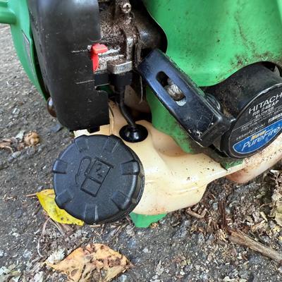 Troy-Built Mower & Hitachi Blower with Three Gas Cans