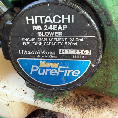 Troy-Built Mower & Hitachi Blower with Three Gas Cans