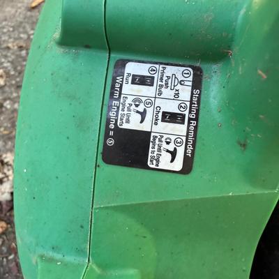 Troy-Built Mower & Hitachi Blower with Three Gas Cans