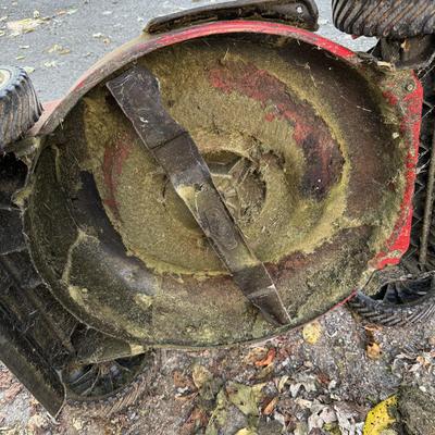 Troy-Built Mower & Hitachi Blower with Three Gas Cans