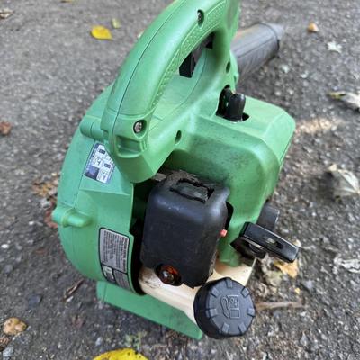 Troy-Built Mower & Hitachi Blower with Three Gas Cans