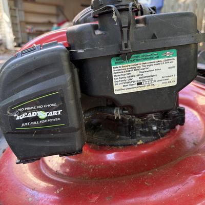 Troy-Built Mower & Hitachi Blower with Three Gas Cans