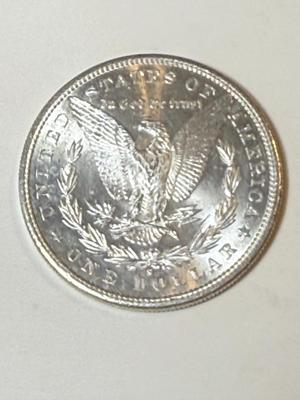 1881-S UNCIRCULATED CONDITION MORGAN SILVER DOLLAR (COIN #4X4) AS PICTURED.