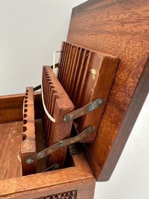 Hand-Carved Wooden Cigarette / Card Box