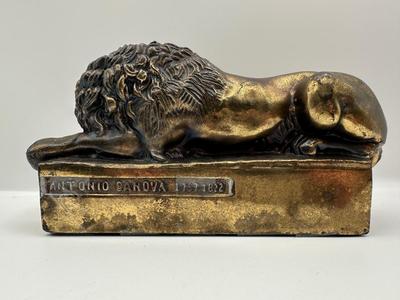 Antonio Canova Vintage Lion Bookend