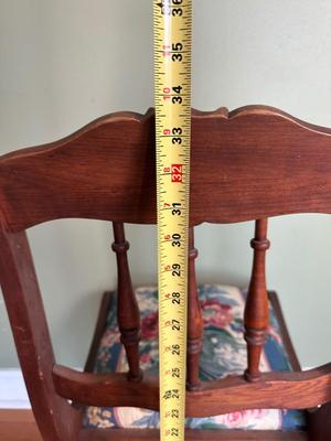 Vintage Carved Wood Side Chair