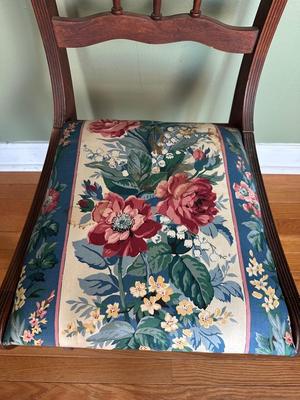 Vintage Carved Wood Side Chair