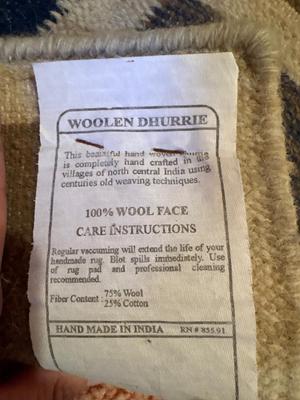 Sale Photo Thumbnail #505: Wool rug 44x53,  White rug 36x54. See pics
