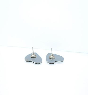 Vintage Lite Weight 2 Tone Browns Metal Earrings (¾") with Post Style Clasp