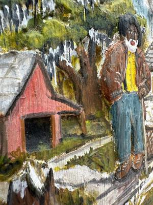 Henry Watson “Old Man Joe” Oil on Reclaimed Cypress