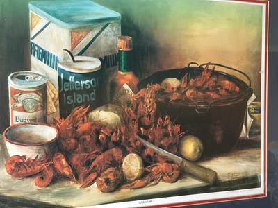 Signed Cajun Fare II Print by Theresa de Perrodil