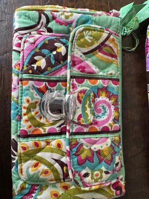 Two Vera Bradley Quilted Bags — Handbag & Wallet/Wristlet