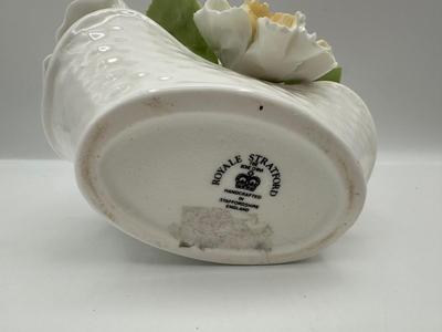 Two Bone China Flower Basket Arrangements