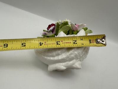 Two Bone China Flower Basket Arrangements