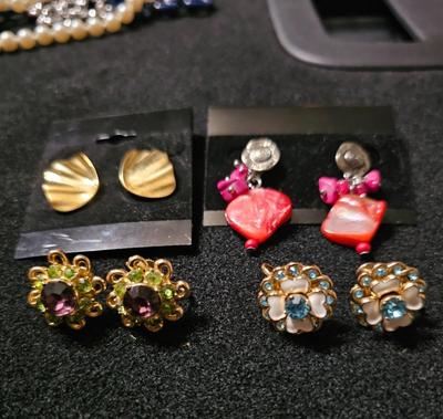 Sale Photo Thumbnail #18: Vintage Designer Signed Earring Jewelry Lot | Coro, Napier, and more