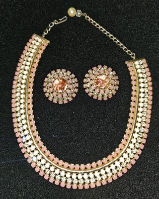 Sale Photo Thumbnail #2: Vintage Designer Hobe Signed Necklace and Earring Lot | Rare Piece