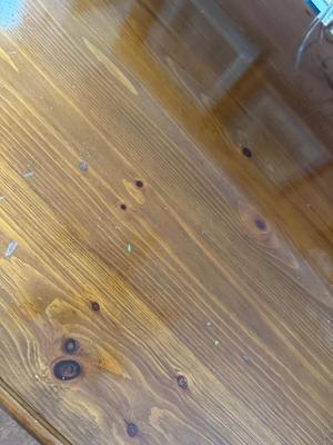 Wood & Metal Dining Table with 6 Chairs