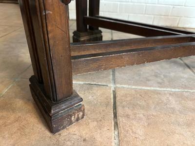 Glass Top Coffee Table with Wood Base