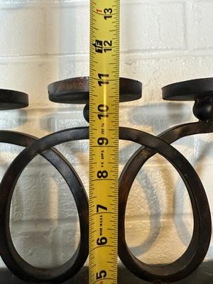 Decorative Metal Scroll 3-Candle Holder