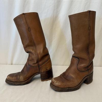 Two Pairs of Frye Leather Boots, Size 9 (P-HS)