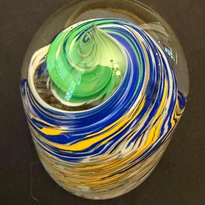 Two Art Glass Paperweights (P-HS)