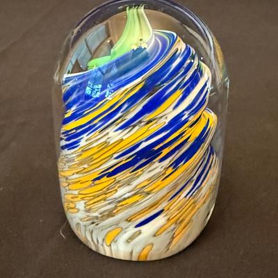 Two Art Glass Paperweights (P-HS)