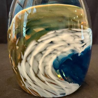Two Art Glass Paperweights (P-HS)