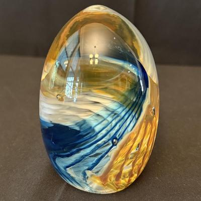 Two Art Glass Paperweights (P-HS)