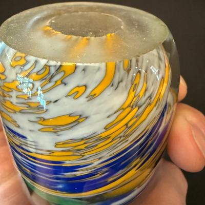 Two Art Glass Paperweights (P-HS)