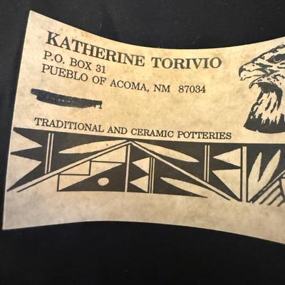 Acoma Pueblo Pottery Bowl by Katherine Torivio (P-HS)