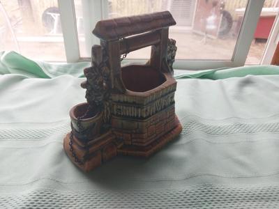 McCOY WISHING WELL PLANTER AND GLASS BUCKET