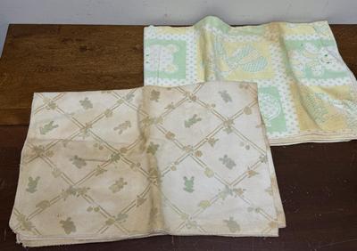 Vintage Flannel Baby Receiving Blankets - need cleaning!