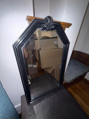 Sale Photo Thumbnail #91: E23-Side table and wall mirror

Dimensions of side table – 17 x 15 x 23.5