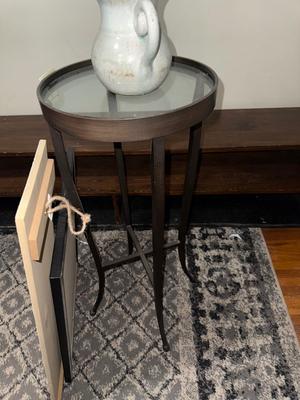 Sale Photo Thumbnail #160: E2-small plant stand plus decor
13 inch diameter, 32 inches tall