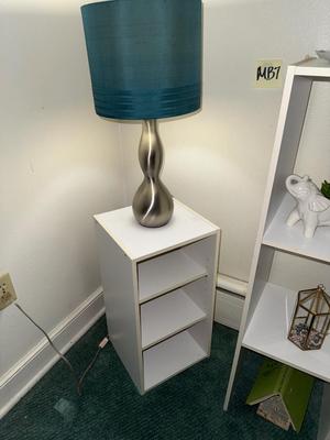 Sale Photo Thumbnail #181: MB7-small white shelves, lamp, decor