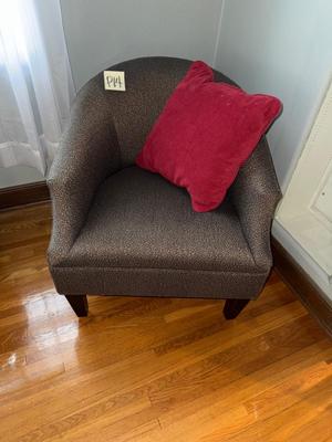 Sale Photo Thumbnail #205: P14-barrel armchair with accent pillow
