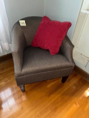 Sale Photo Thumbnail #204: P14-barrel armchair with accent pillow