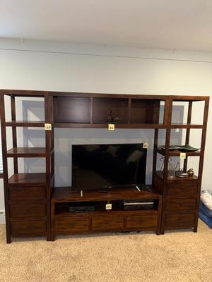 Sale Photo Thumbnail #280: LR13-large entertainment center unit

104“ x 17“ x 77.5“