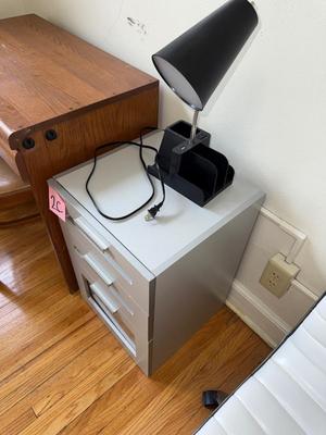 Sale Photo Thumbnail #419: 2C-printer stand and desk lamp
19” x 15” x 23.5”