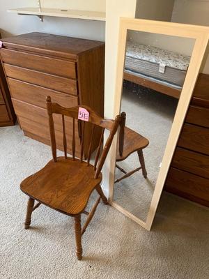 Sale Photo Thumbnail #446: 5E-wooden chair and long mirror